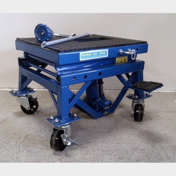 Motorcykelift m. hjul 135 kg fod-snkning