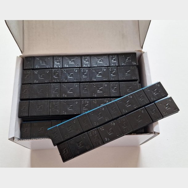 Afballanceringsklods for aluflg FE sort 100 strimler a 4x(5+10)gr