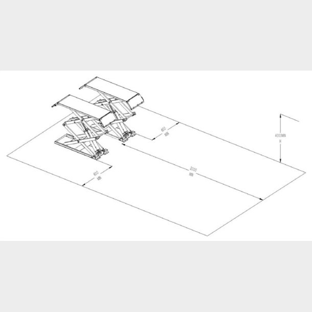 Sakselift fuld lftehjde, over gulv