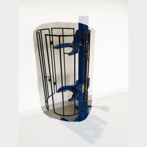 Sikkerhedsbur f. fjederpresser stationr