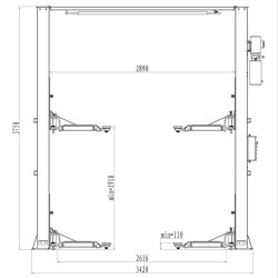 2-sjlet lift 4000kg portal