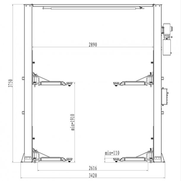 2-sjlet lift 4000kg portal