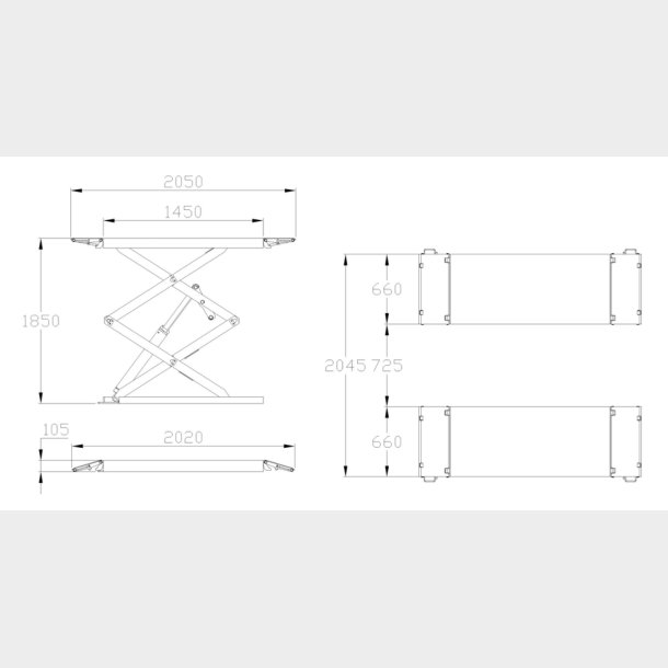 Sakselift fuld lftehjde, over gulv