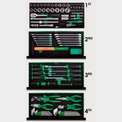 Vrktjskiste 99 pc 3 skuffer