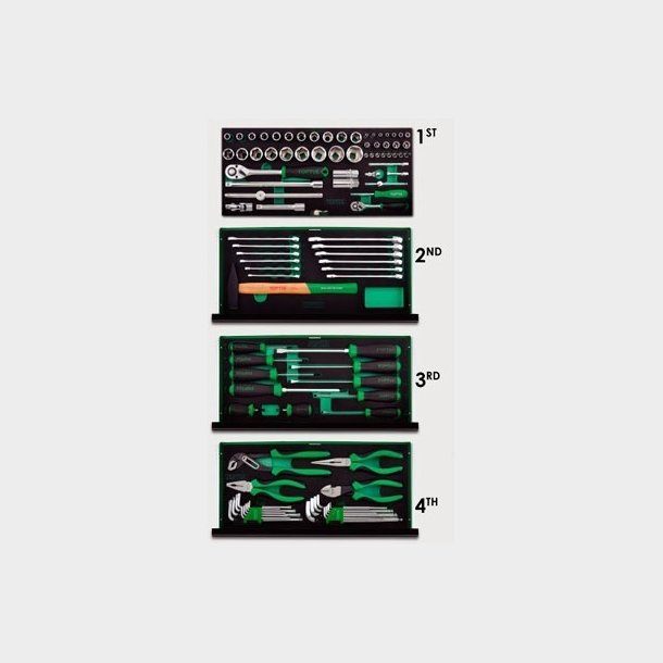 Vrktjskiste 99 pc 3 skuffer