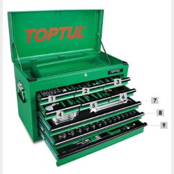 Vrktjskiste 186 pc 9 skuffer