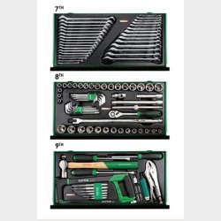 Vrktjskiste 186 pc 9 skuffer