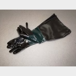 Gummihandsker til sandbl�se kabinet