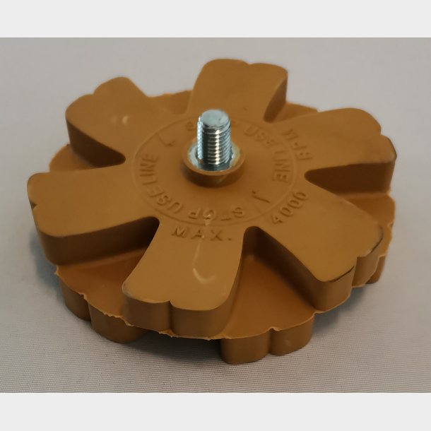 Gummiskive m. fingre til fjernelse af lim