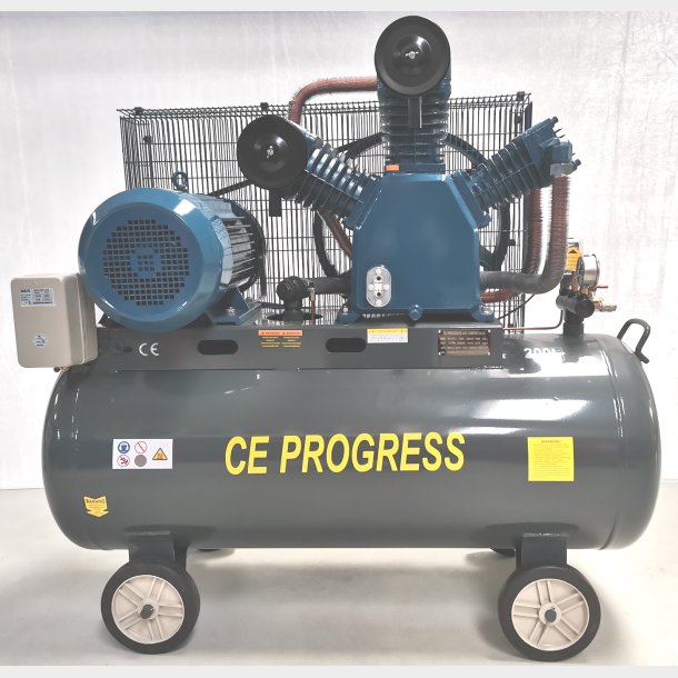 Kompressor 7,5Kw, 1000l/m, 12,5bar, 200l tank