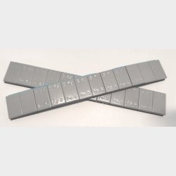 Afbalanceringsklodser f. alu-flg FE gr 50 stk 12x5 gr