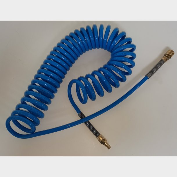 Luftslange spiral bl� 9 M 8/12 mm m. kobl.