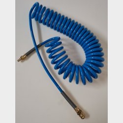 Luftslange spiral bl� 9 M 8/12 mm m. kobl.