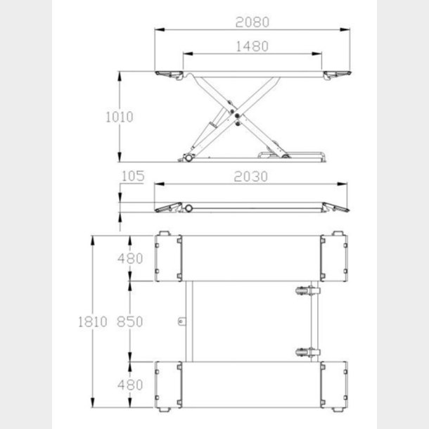 Krerampe servicelift inkl. flyttekit