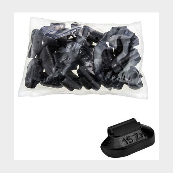 Afballanceringsklods for stlflg ZN 15gr SORT 25/kart