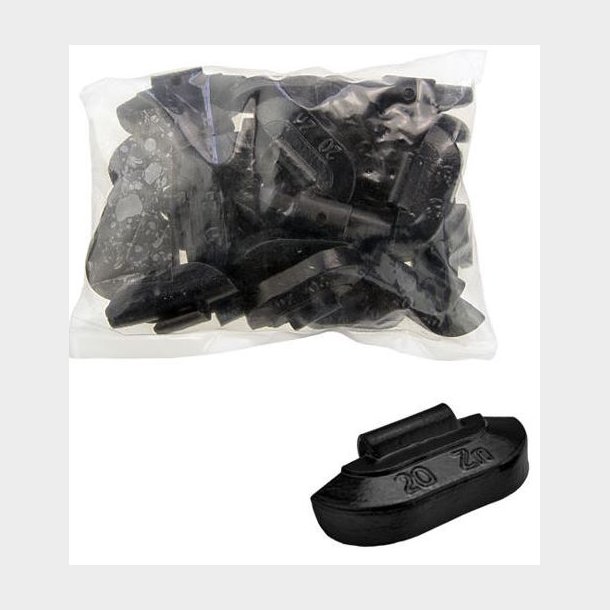 Afballanceringsklods for stlflg ZN 20gr SORT 25/kart