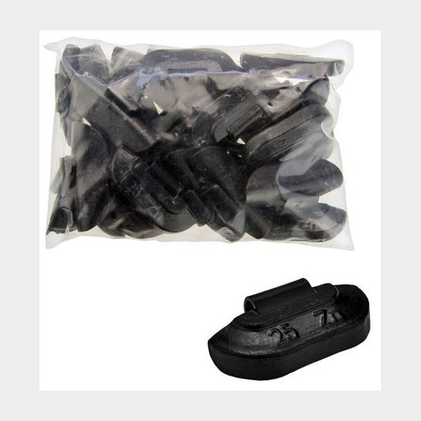 Afballanceringsklods for stlflg ZN 25gr SORT 25/kart