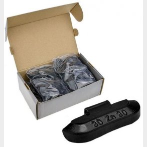 Afballanceringsklods for stlflg ZN 30gr SORT 100/kart