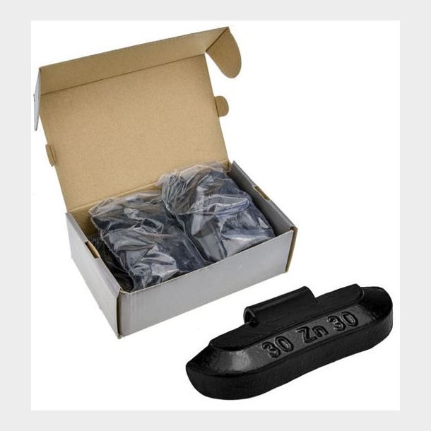 Afballanceringsklods for stlflg ZN 30gr SORT 100/kart