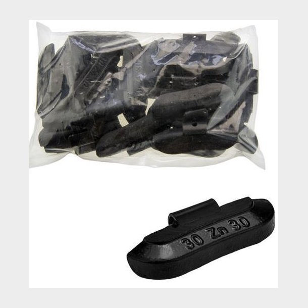 Afballanceringsklods for stlflg ZN 30gr SORT 25/kart