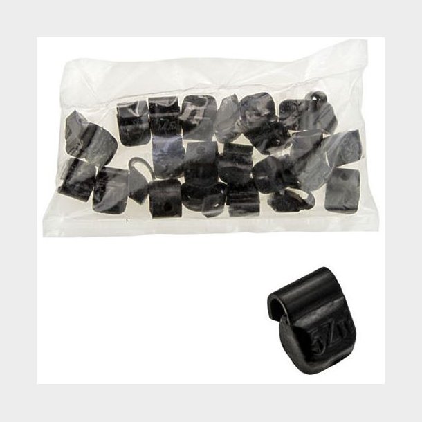 Afballanceringsklods for stlflg ZN 5gr SORT 25/kart