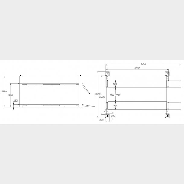 4-sjlet lift 3500 kg