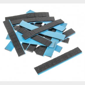 Afballanceringsklods for aluflg FE sort 25 strimler a 12x5gr